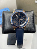  Shop Authentic Fossil Grant Sport Chronograph Blue Dial Blue Leather Strap Watch for Men - FS5237 - Luxxuri