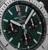  Shop Authentic Breitling Chronomat B01 42mm Green Dial Silver Steel Strap Watch for Men - AB01343A1L1A1 - Luxxuri
