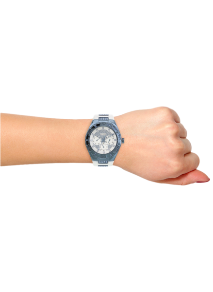  Shop Authentic Guess Luna Diamonds White Dial White Rubber Strap Watch for Women - W0653L2 - Luxxuri