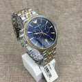  Shop Authentic Emporio Armani Classic Blue Dial Two Tone Steel Strap Watch For Men - AR1847 - Luxxuri