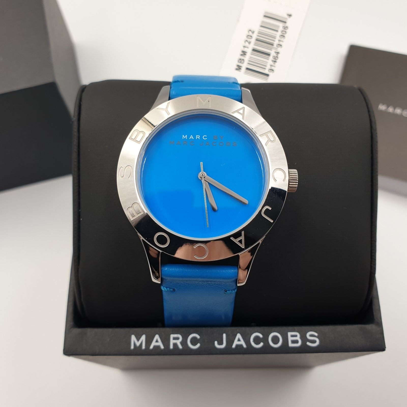  Shop Authentic Marc Jacobs Blade Blue Dial Blue Leather Strap Watch for Women - MBM1202 - Luxxuri