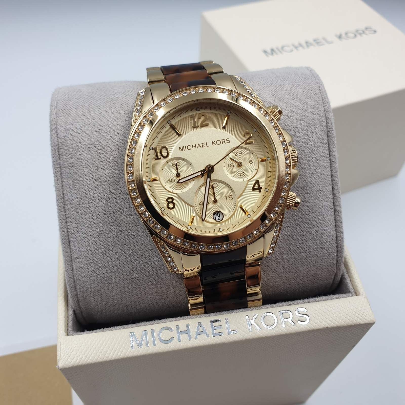  Shop Authentic Michael Kors Blair Gold Dial Two Tone Steel Strap Watch for Women - MK6094 - Luxxuri