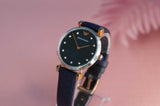  Shop Authentic Emporio Armani Gianni T Bar Analog Blue Dial Black Leather Strap Watch For Women - AR1989 - Luxxuri