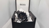  Shop Authentic Hugo Boss Grand Prix Black Dial Black Leather Strap Watch for Men - 1513474 - Luxxuri