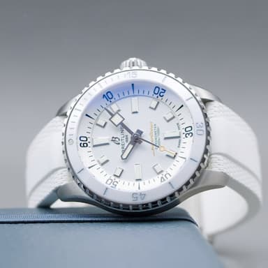  Shop Authentic Breitling Superocean Automatic 36 White Dial White Rubber Strap Watch for Men - A17377211A1S1 - Luxxuri