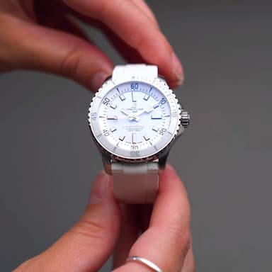  Shop Authentic Breitling Superocean Automatic 36 White Dial White Rubber Strap Watch for Men - A17377211A1S1 - Luxxuri