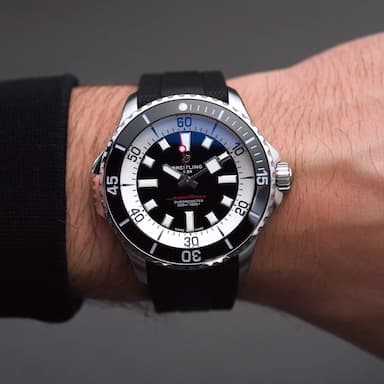  Shop Authentic Breitling Superocean Automatic 46 Black Dial Black Rubber Strap Watch for Men - A17378211B1S1 - Luxxuri