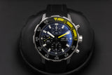  Shop Authentic IWC Aquatimer Automatic Chronograph Black Dial Black Rubber Strap Watch for Men - IW376709 - Luxxuri