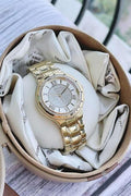  Shop Authentic Guess Madison Diamonds Gold Dial Gold Steel Strap Watch for Women - W0637L2 - Luxxuri