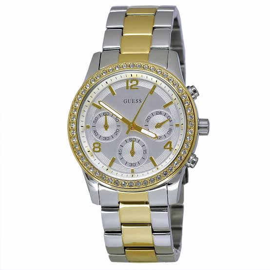  Shop Authentic Guess Mini Spectrum Analog Silver Dial Two Tone Steel Strap Watch For Women - W0122L2 - Luxxuri