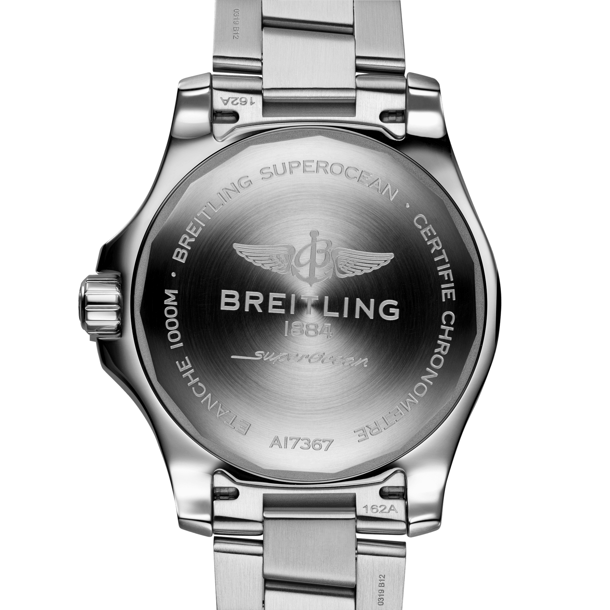 Breitling Superocean Automatic 44mm Black Dial Silver Steel Strap Watch for Men - A17367D71B1A1