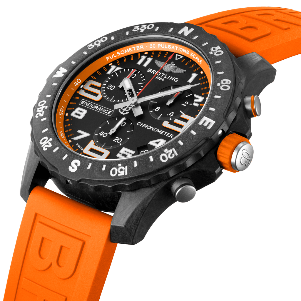  Shop Authentic Breitling Endurance Pro Black Dial Orange Rubber Strap Watch for Men - X82310A51B1S1 - Luxxuri