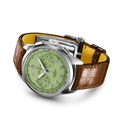 Breitling Premier B09 Chronograph 40 Green Dial Brown Leather Strap Watch for Men - AB0930D31L1P1