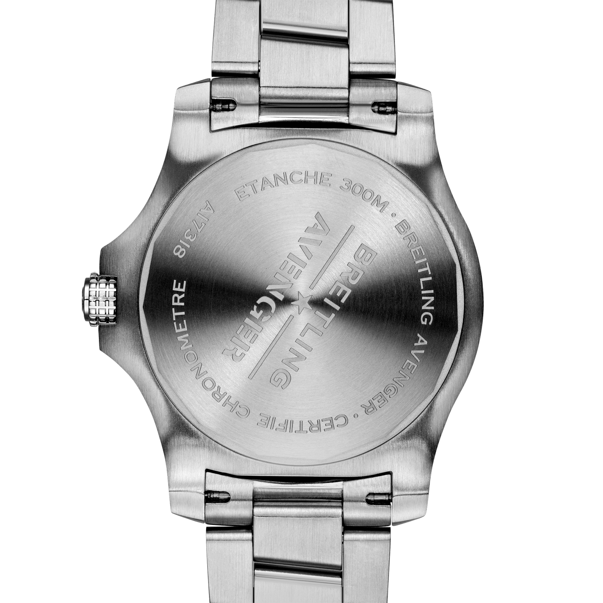 Breitling Avenger Automatic 43mm Black Dial Silver Steel Strap Watch for Men - A17318101B1A1