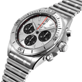  Shop Authentic Breitling Chronomat B01 42mm Silver Dial Silver Steel Strap Watch for Men - AB0134101G1A1 - Luxxuri
