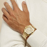  Shop Authentic Guess Continental Diamonds Gold Dial Gold Steel Strap Watch for Men - GW0261G2 - Luxxuri