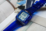  Shop Authentic Guess Stealth Blue Dial Blue Rubber Strap Watch for Men - GW0270G3 - Luxxuri