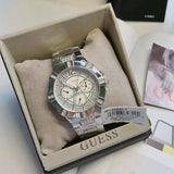 Shop Authentic Guess Vista Diamonds Silver Dial Silver Steel Strap Watch for Women - W12080L1 - Luxxuri