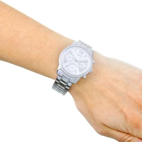  Shop Authentic Guess Mini Sunrise Chronograph Quartz Silver Dial Silver Steel Strap Watch For Women - W0623L1 - Luxxuri