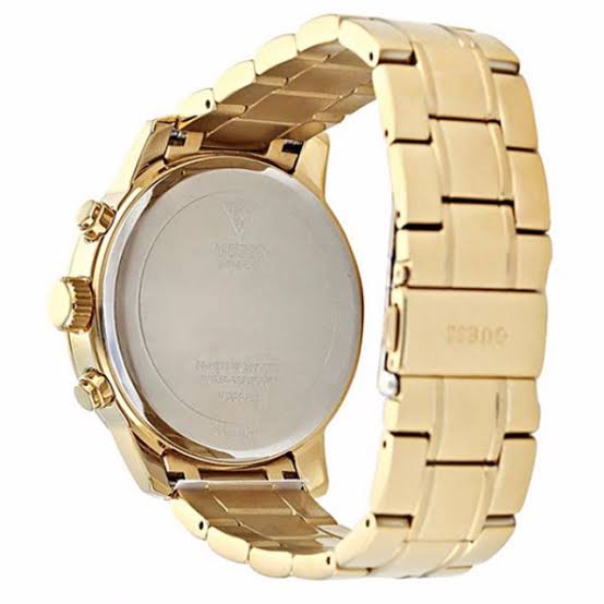  Shop Authentic Guess Sunrise Chronograph Gold Dial Gold Steel Strap Watch For Women - W0330L1 - Luxxuri