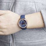  Shop Authentic Guess Little Flirt Quartz Blue Dial Blue Leather Strap Watch For Women - W0456L6 - Luxxuri