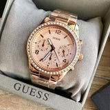  Shop Authentic Guess Mini Spectrum Quartz Rose Gold Dial Rose Gold Steel Strap Watch For Women - W0122L3 - Luxxuri