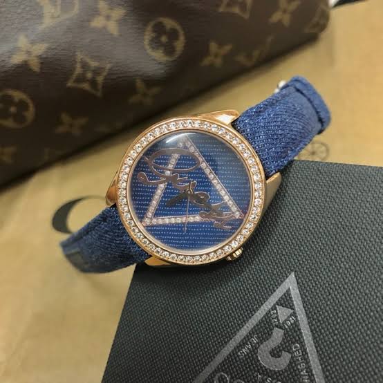  Shop Authentic Guess Little Flirt Quartz Blue Dial Blue Leather Strap Watch For Women - W0456L6 - Luxxuri