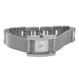  Shop Authentic Guess Nouveau Diamonds Silver Dial Silver Mesh Bracelet Watch for Women - W0127L1 - Luxxuri