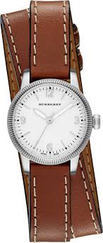  Shop Authentic Burberry Utilitarian White Dial Brown Leather Strap Watch for Women - BU7848 - Luxxuri