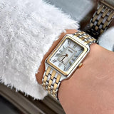  Shop Authentic Fossil Raquel Three Hand Mother of Pearl Dial Two Tone Steel Strap Watch For Women - ES5305 - Luxxuri