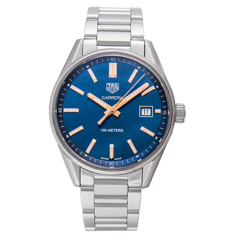 Tag Heuer Carrera Quartz Blue Dial Silver Steel Strap Watch for Women - WAR1112.BA0601