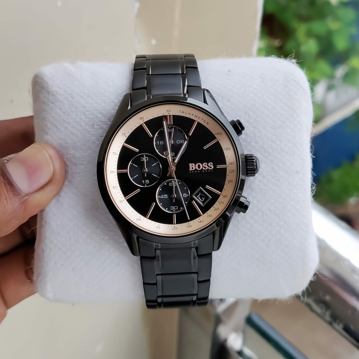  Shop Authentic Hugo Boss Grand Prix Black Dial Black Steel Strap Watch for Men - 1513578 - Luxxuri