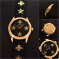  Shop Authentic Gucci G Timeless Bee Motif Black Dial Black Leather Strap Watch For Women - YA1264055 - Luxxuri