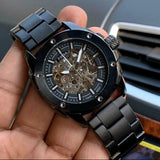  Shop Authentic Fossil Modern Machine Automatic Silver Dial Black Steel Strap Watch for Men - ME3080 - Luxxuri