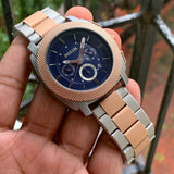  Shop Authentic Fossil Machine Blue Dial Two Tone Steel Strap Watch for Men - FS5037 - Luxxuri