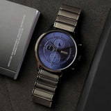  Shop Authentic Hugo Boss Architectural Blue Dial Grey Steel Strap Watch for Men - 1513574 - Luxxuri