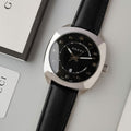  Shop Authentic Gucci GG2570 Quartz Black Dial Black Leather Strap Watch For Men - YA142307 - Luxxuri