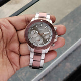  Shop Authentic Fossil Bannon Multifunction Brown Dial Two Tone Steel Strap Watch for Men - BQ2502 - Luxxuri
