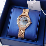  Shop Authentic Swarovski Lovely Crystals Mother of Pearl Dial Rose Gold Steel Strap Watch for Women - 5261496 - Luxxuri