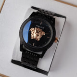 Shop Authentic Versace Palazzo Empire Black Dial Black Steel Strap Watch for Men - VERD00518 - Luxxuri