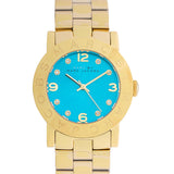  Shop Authentic Marc Jacobs Amy Blue Dial Gold Steel Strap Watch for Women - MBM3220 - Luxxuri