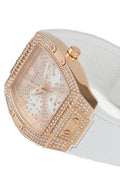  Shop Authentic Guess Raven Diamonds Rose Gold Dial White Silicone Strap Watch for Women - GW0105L3 - Luxxuri