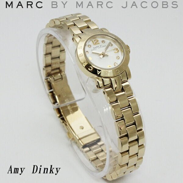 Shop Authentic Marc Jacobs Amy Dinky White Dial Gold Steel Strap Watch for Women - MBM3226 - Luxxuri