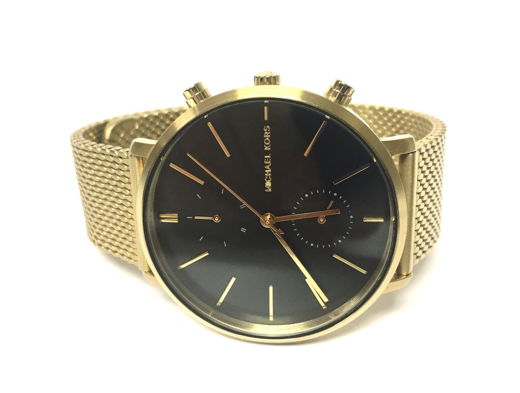  Shop Authentic Michael Kors Jaryn Black Dial Gold Steel Strap Watch for Men - MK8503 - Luxxuri