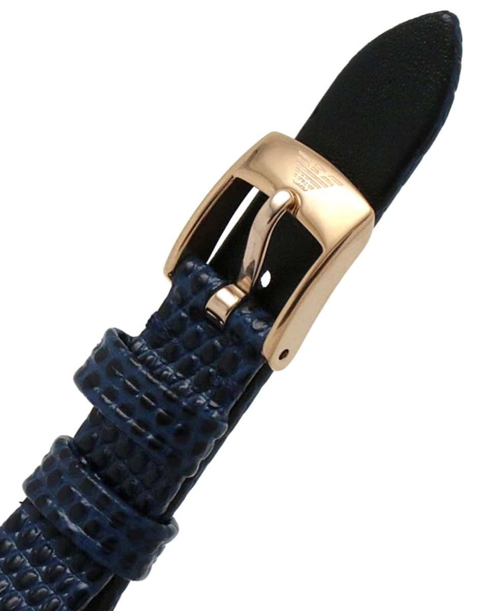  Shop Authentic Emporio Armani Gianni T-Bar Analog Mother of Pearl Dial Blue Leather Strap Watch For Women - AR11468 - Luxxuri