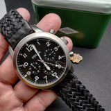  Shop Authentic Fossil Pilot 54 Chronograph Black Dial Black Leather Strap Watch for Men - FS5181 - Luxxuri