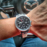  Shop Authentic Fossil Retro Pilot Chronograph Black Dial Black Leather Strap Watch for Men - FS5806 - Luxxuri