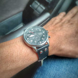  Shop Authentic Fossil Retro Pilot Chronograph Black Dial Black Leather Strap Watch for Men - FS5806 - Luxxuri