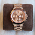 Shop Authentic Michael Kors Runway Chronograph Rose Gold Dial Rose Gold Steel Strap Watch For Women - MK5778 - Luxxuri