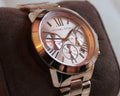  Shop Authentic Michael Kors Runway Chronograph Rose Gold Dial Rose Gold Steel Strap Watch For Women - MK5778 - Luxxuri